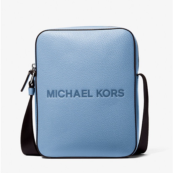 Michael Kors Cooper Logo Embossed Pebbled Leather Messenger Bag ✨ - Picture 1 of 3